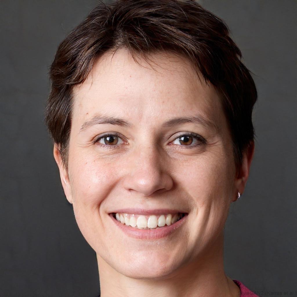 white woman with brown hair smiling